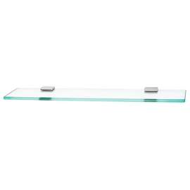 Manhattan A7450-24-PC 24-in Glass Shelf with Brackets Modern in Polished Chrome
