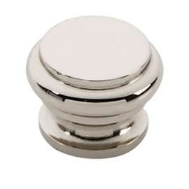 Knob Traditional 1/2-in in Polished Nickel