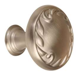 Ornate A3650-14-SN Knob Traditional 1-1/4-in in Satin Nickel