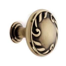 Ornate A3650-38-PA Knob Traditional 1-1/2-in in Polished Antique