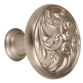 Ornate A3651-14-SN Knob Traditional 1-1/4-in in Satin Nickel