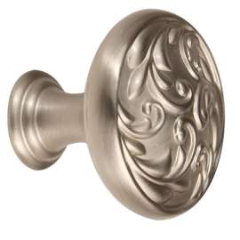 Ornate A3651-38-SN Knob Traditional 1-1/2-in in Satin Nickel