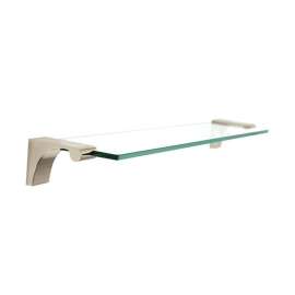 19-in Glass Shelf with Brackets Transitional in Polished Nickel