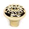 Bella A1451-PB Knob Traditional 1-1/4-in in Polished Brass