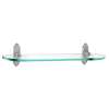 Ribbon & Reed A8550-18-SN 18-in Glass Shelf with Brackets Traditional in Satin Nickel