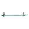 Ribbon & Reed A8550-24-SN 24-in Glass Shelf with Brackets Traditional in Satin Nickel