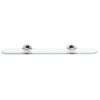 Contemporary I A8350-18-PC 18-in Glass Shelf with Brackets Modern in Polished Chrome