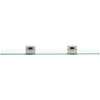 Contemporary II A8450-18-PC 18-in Glass Shelf with Brackets Modern in Polished Chrome