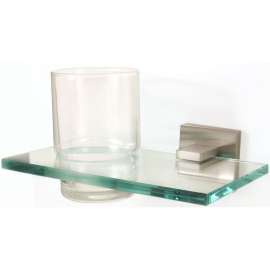 Modern Tumbler Holder 6-3/4-in in Satin Nickel