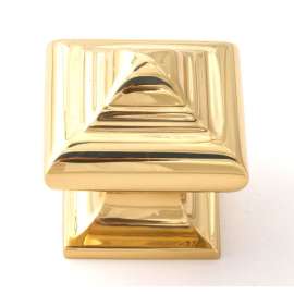 Geometric A1520-PB Knob Transitional 1-1/4-in in Polished Brass