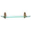 18-in Glass Shelf with Brackets Traditional in Polished Antique