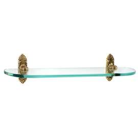 18-in Glass Shelf with Brackets Traditional in Polished Antique
