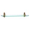 24-in Glass Shelf with Brackets Traditional in Polished Antique