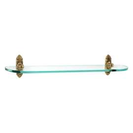 24-in Glass Shelf with Brackets Traditional in Polished Antique