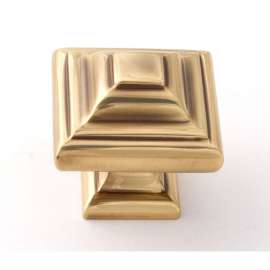 Geometric A1525-PA Knob Transitional 1-1/4-in in Polished Antique