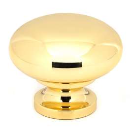 A1136-PB Knob Traditional 1-3/4-in in Polished Brass