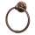 Bath Rustic Towel Ring 6-in in Rust Bronze