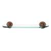 Bath 18-in Glass Shelf with Brackets Rustic in Rust Bronze