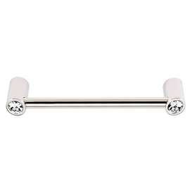 Contemporary Crystal C715-6-PN Crystal Pull Modern in Polished Nickel