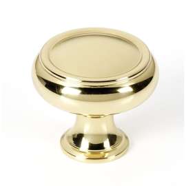 Charlie's Collection A626-38-PB Knob Transitional 1-1/2-in in Polished Brass