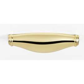 Charlie's Collection A626-4-PB Cup Pull Transitional in Polished Brass