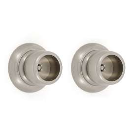 Shower Rod Brackets Transitional 2-in in Satin Nickel
