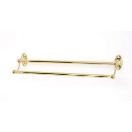 Classic Traditional A8025-24-PB Double Towel Bar Traditional in Polished Brass