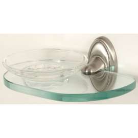 Soap Dish Traditional 6-5/8-in in Satin Nickel