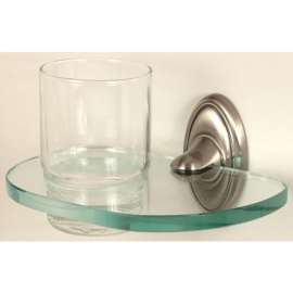 Traditional Tumbler Holder 6-5/8-in in Satin Nickel