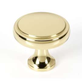 Knob Transitional 1-1/4-in in Polished Brass