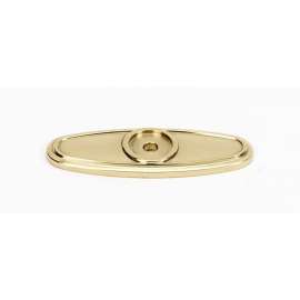 Backplate Traditional 2-1/2-in in Polished Brass