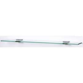 Contemporary II A8455-24-PC 24-in Glass Shelf with Brackets Modern in Polished Chrome