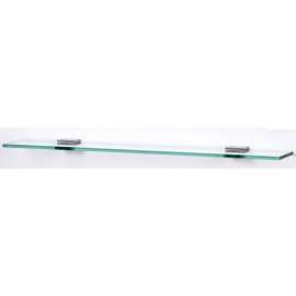 Contemporary II A8455-24-PN 24-in Glass Shelf with Brackets Modern in Polished Nickel