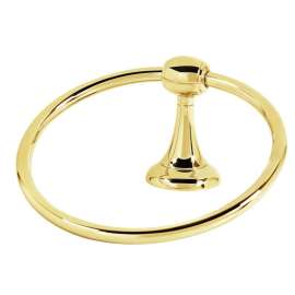 Royale A6640-PB Towel Ring Transitional 6-in in Polished Brass