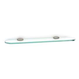 Royale A6650-18-SN 18-in Glass Shelf with Brackets Transitional in Satin Nickel