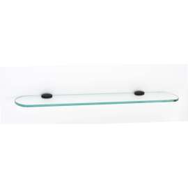 24-in Glass Shelf with Brackets Transitional