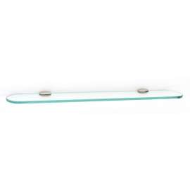 Royale A6650-24-PN 24-in Glass Shelf with Brackets Transitional in Polished Nickel