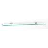 Royale A6650-24-SN 24-in Glass Shelf with Brackets Transitional in Satin Nickel