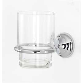 Transitional Tumbler Holder in Polished Chrome