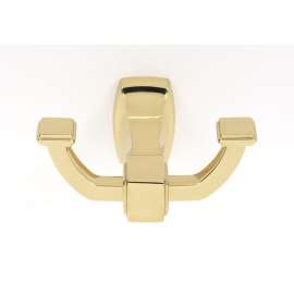 Cube A6584-PB Modern Robe Hook in Polished Brass