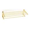Modern Towel Rack in Polished Brass