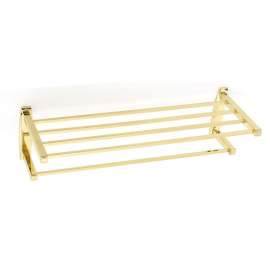 Modern Towel Rack in Polished Brass
