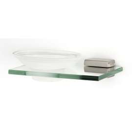 Cube A6530-SN Modern Soap Dish 6-11/16-in in Satin Nickel