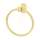 Modern Towel Ring 6-in in Polished Brass