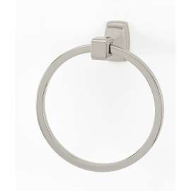 Cube A6540-SN Modern Towel Ring 6-in in Satin Nickel