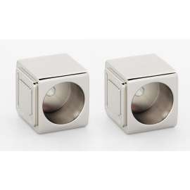 Cube A6546-PN Modern Shower Rod Brackets 2-in in Polished Nickel