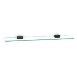 24-in Glass Shelf with Brackets Modern in Chocolate Bronze