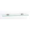 Cube A6550-24-SN 24-in Glass Shelf with Brackets Modern in Satin Nickel