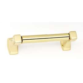 Cube A6560-PB Modern Tissue Holder in Polished Brass
