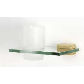 Modern Tumbler Holder 6-11/16-in in Polished Brass